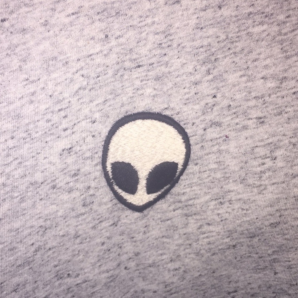 Gray brandy Melville alien shirt